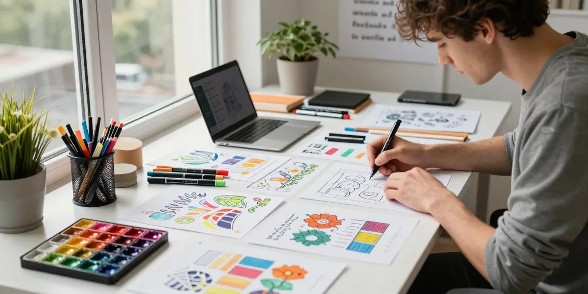 Marker pen supplier showcasing colorful markers in a vibrant creative workspace.