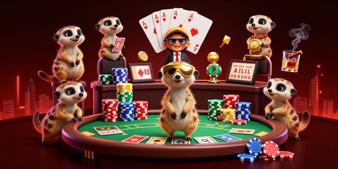 Experience the thrill of qs88 with meerkats running a vibrant casino operation full of poker action.
