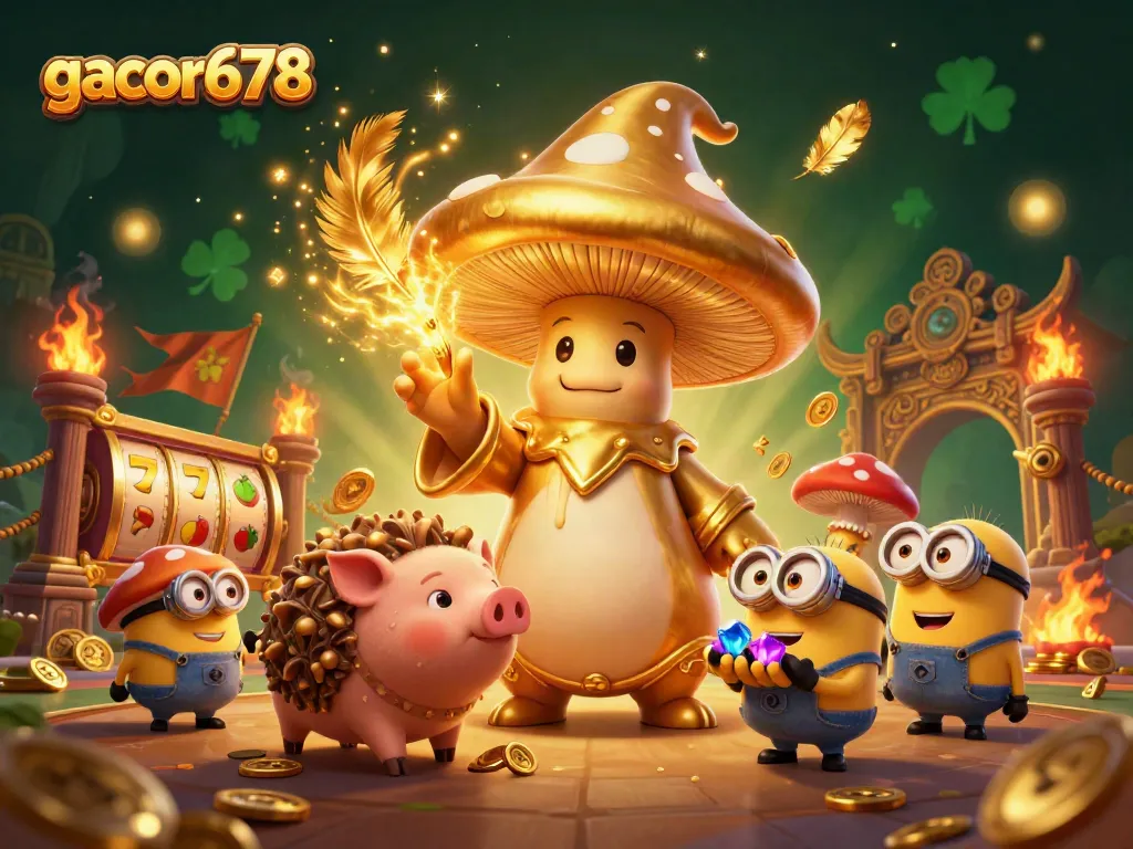 Experience winning magic at gacor678 with enchanting golden mushroom wizard and treasures galore.