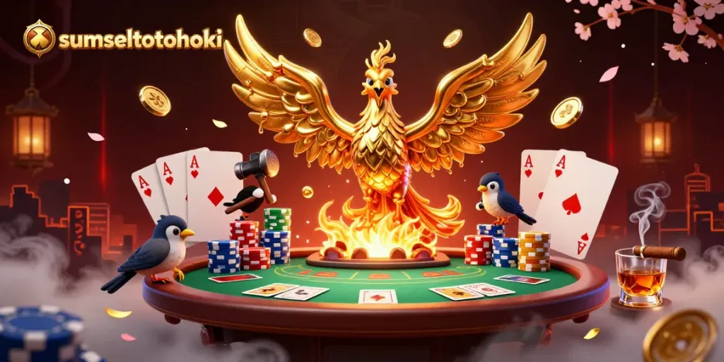 Engage with exciting gaming opportunities at sumseltotohoki featuring a molten phoenix and poker elements.