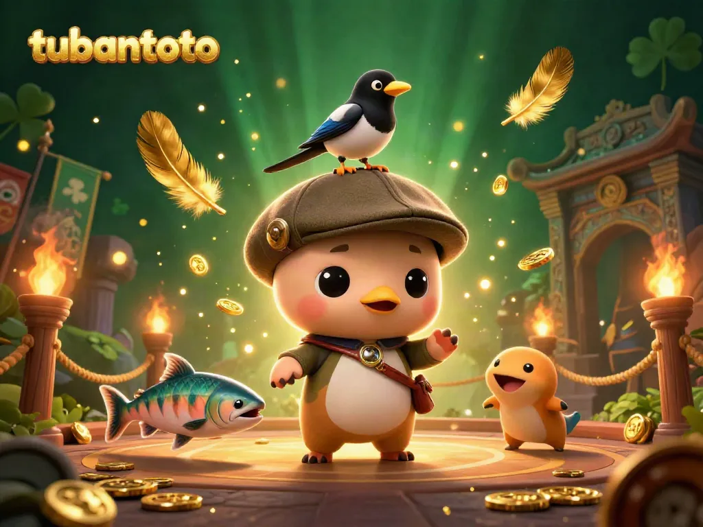 Experience winning thrills at tubantoto's vibrant 3D casino scene featuring engaging characters and dynamic elements.