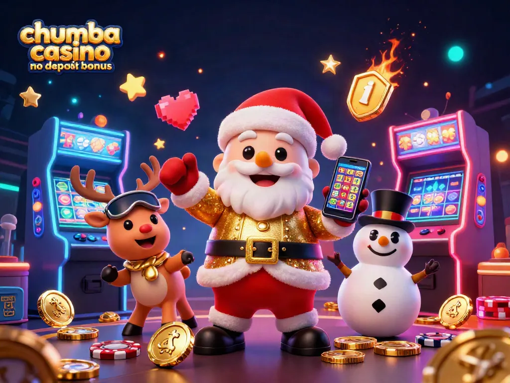 Experience the thrill of Chumba Casino's no deposit bonus with Santa and his friends at the virtual slots.