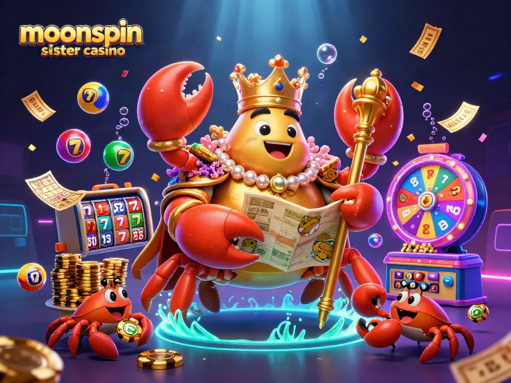 Play fun games at moonspin sister casino with vibrant slot machines and dynamic prize elements.