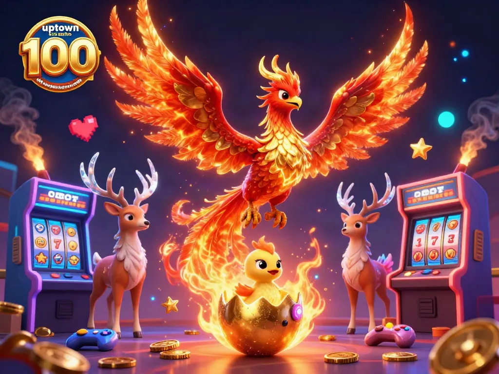 Experience vibrant gaming with uptown aces casino 100 no deposit bonus codes in this colorful 3D illustration.