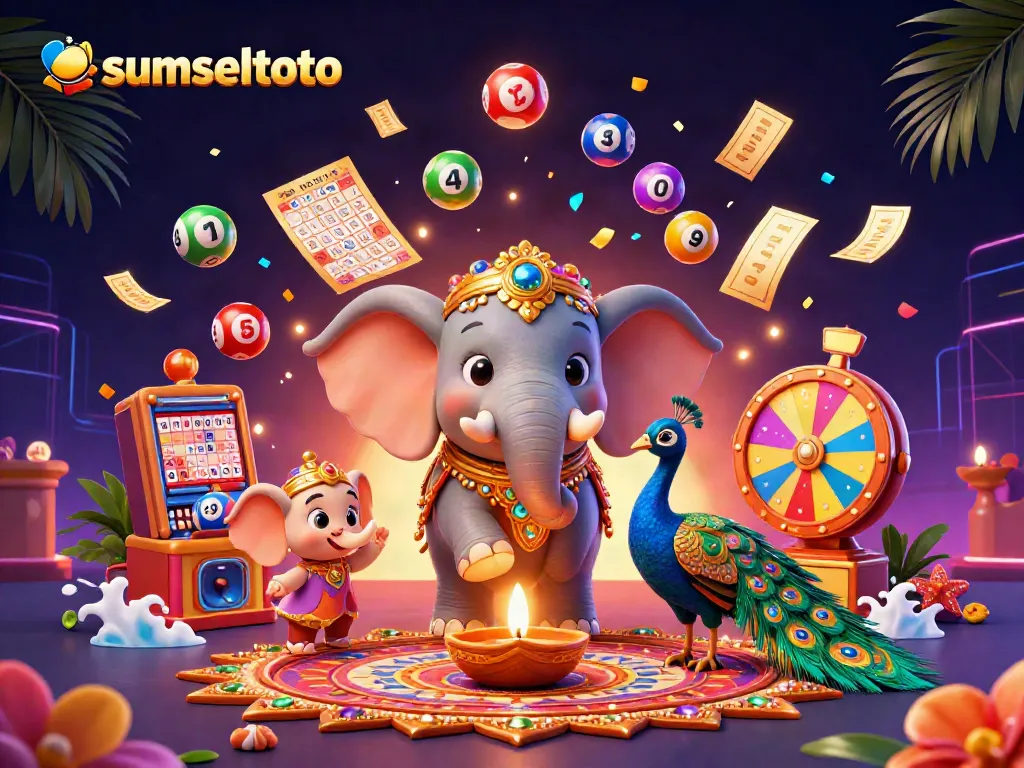 Experience the vibrant energy of sumseltoto with a magical illustration of a VIP casino world