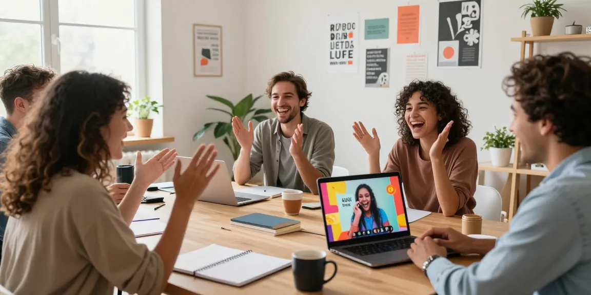 Engaging group video call during improv classes online, showcasing diverse participants enjoying interactive performance.