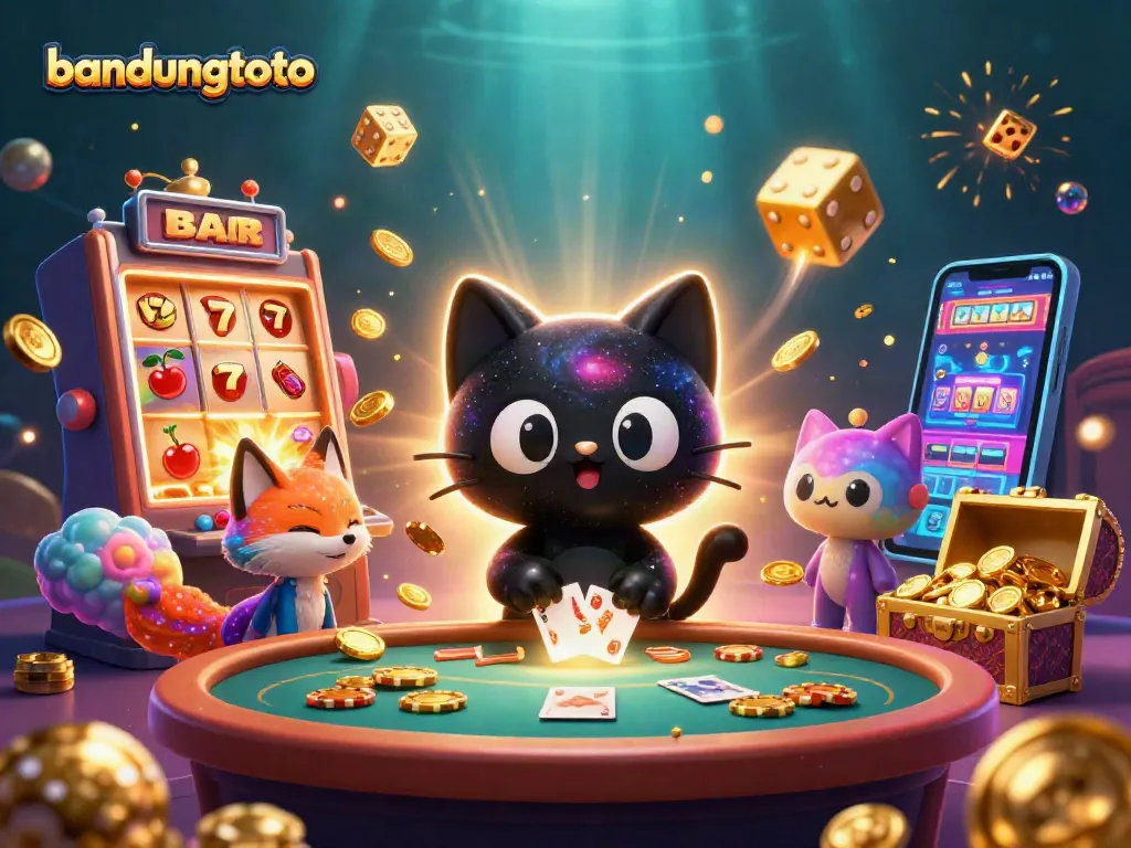 Experience thrilling gameplay at bandungtoto with a cosmic casino scene bursting with excitement.