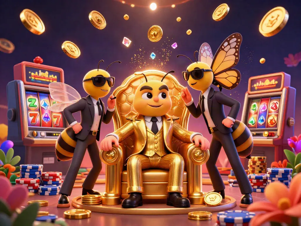 Spin into action with Slot 88's exciting gaming scene featuring vibrant characters and a dynamic casino atmosphere.