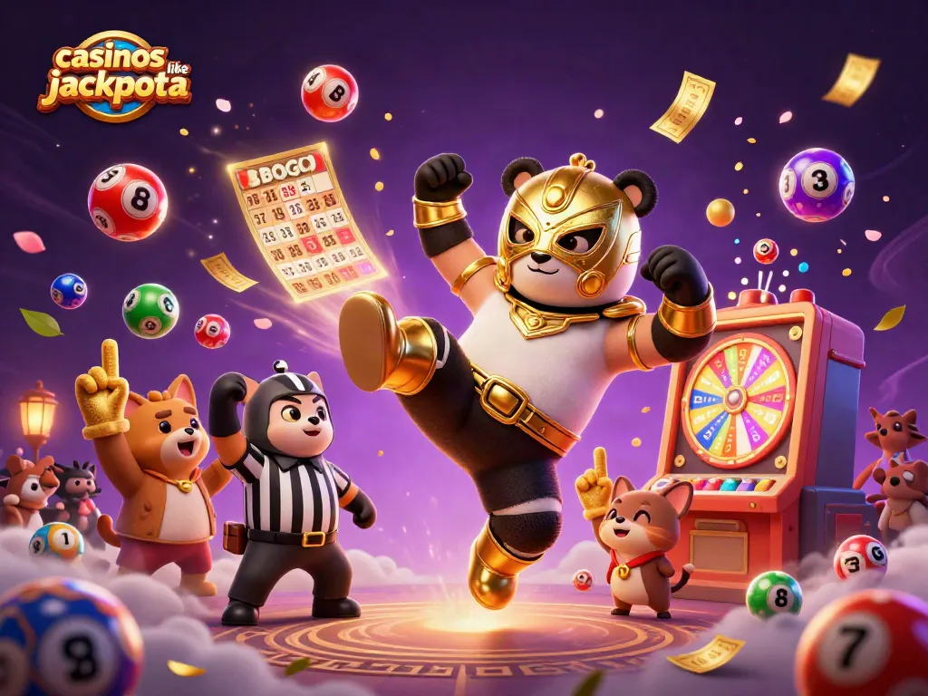 Engage in thrilling games at casinos like jackpota, featuring vibrant scenes of excitement and playful characters.