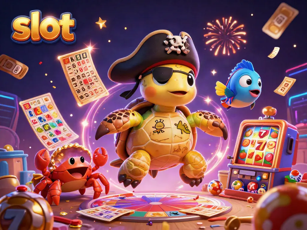 Slot dalam bentuk ilustrasi 3D yang diisi dengan karakter laut dan elemen permainan, siap untuk dijelajahi.