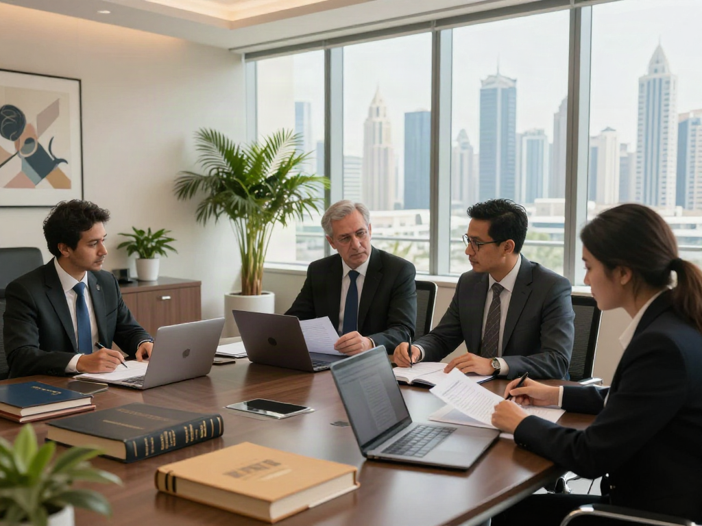 Judicial Support Services in Dubai provided by a professional team in a modern office setting.