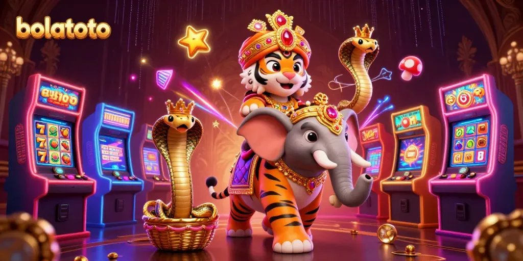 Experience bolatoto's thrilling jackpot excitement with vibrant slot machines and engaging characters.