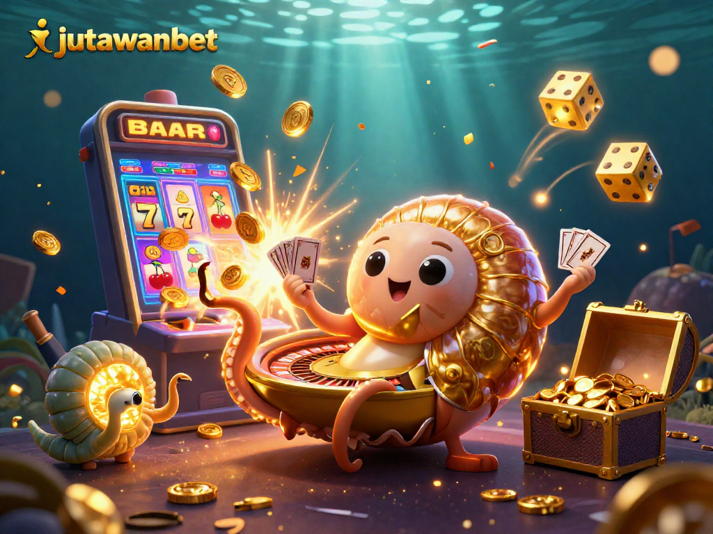 Experience exciting adventures with jutawanbet in this dynamic casino scene featuring slots and games.