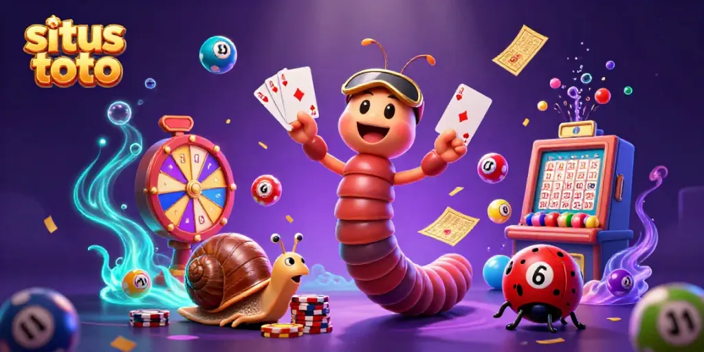 Experience the thrill of situs toto with a vibrant casino scene featuring engaging characters and dynamic game elements.