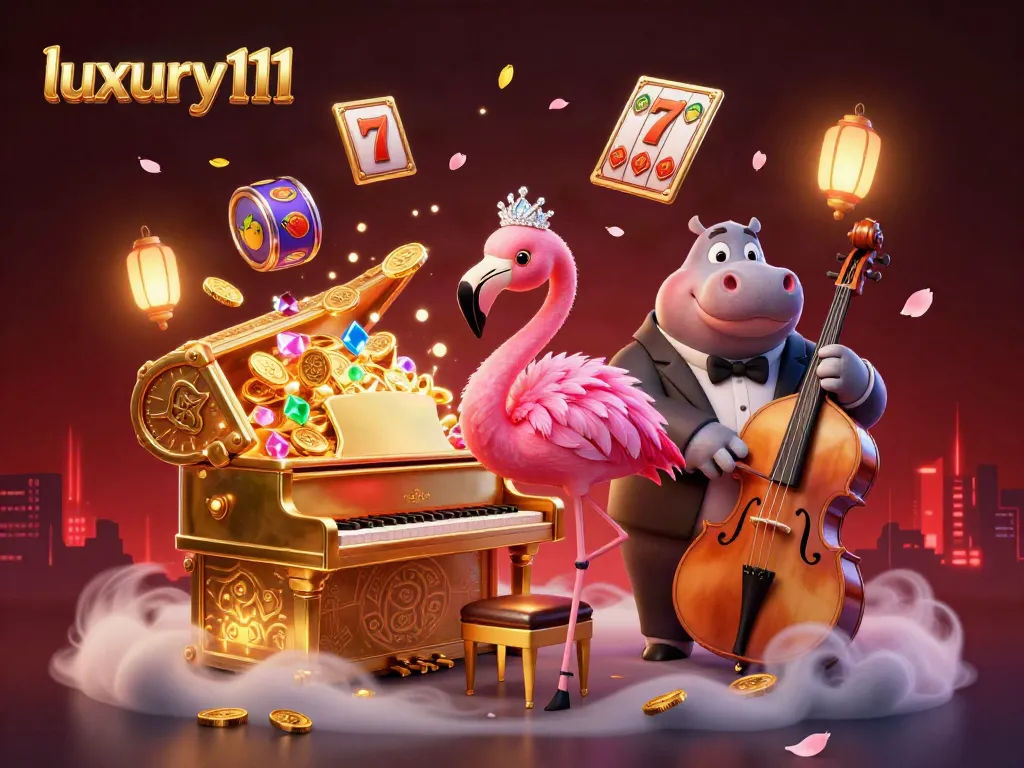 Experience the dynamic gaming world at luxury111, featuring vibrant characters and immersive slots elements.