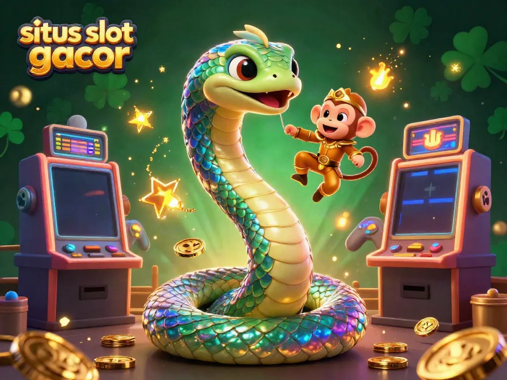 Menangkan judi dengan situs slot gacor yang dikelilingi karakter 3D menarik dan mesin slot berkilau.
