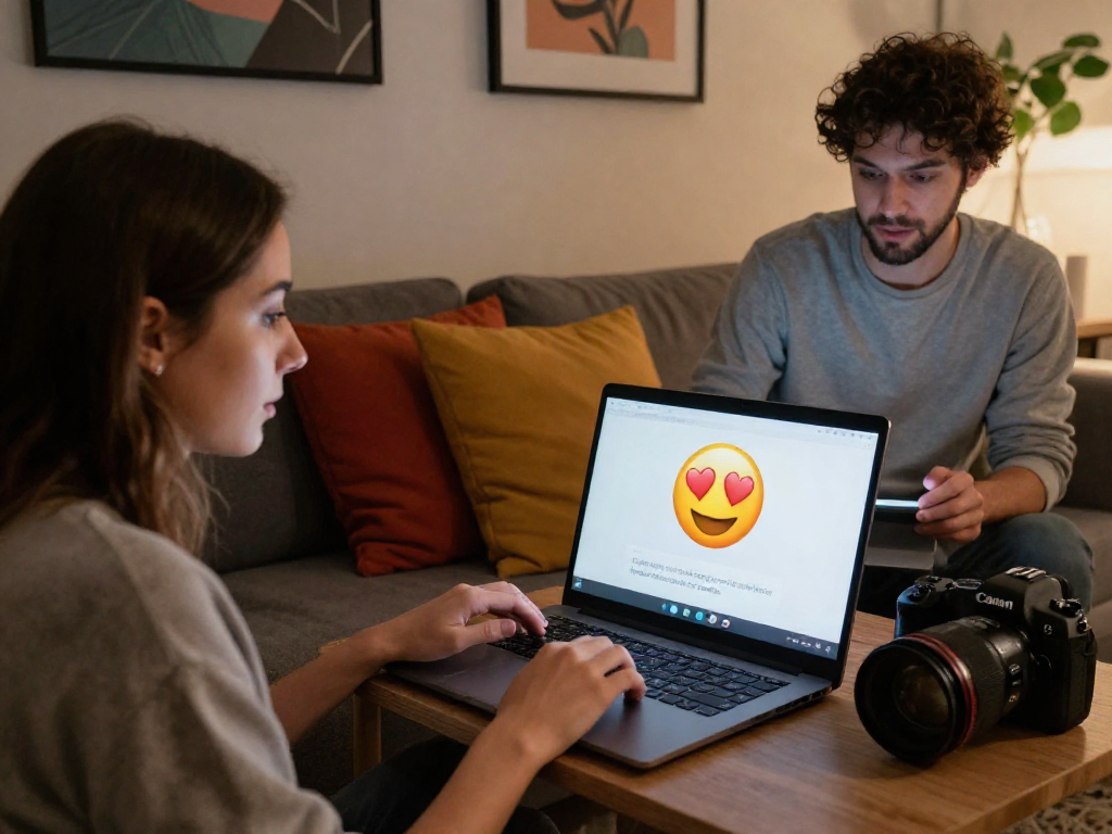 Two individuals sharing an intimate moment during nsfw chat in a cozy, inviting space.